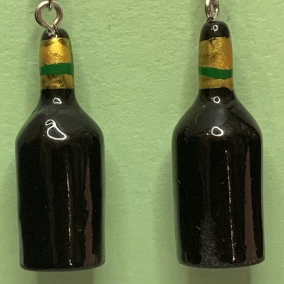 Wine Earring, Alcohol Earring, Drink Earring, Funny Food Earring, Gift Idea - Picture 3 of 8